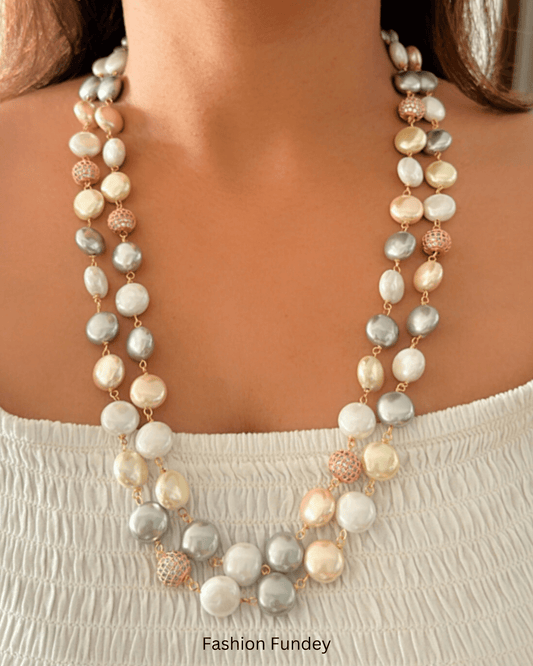 Light Multi Vienna Layered Pearl Mala