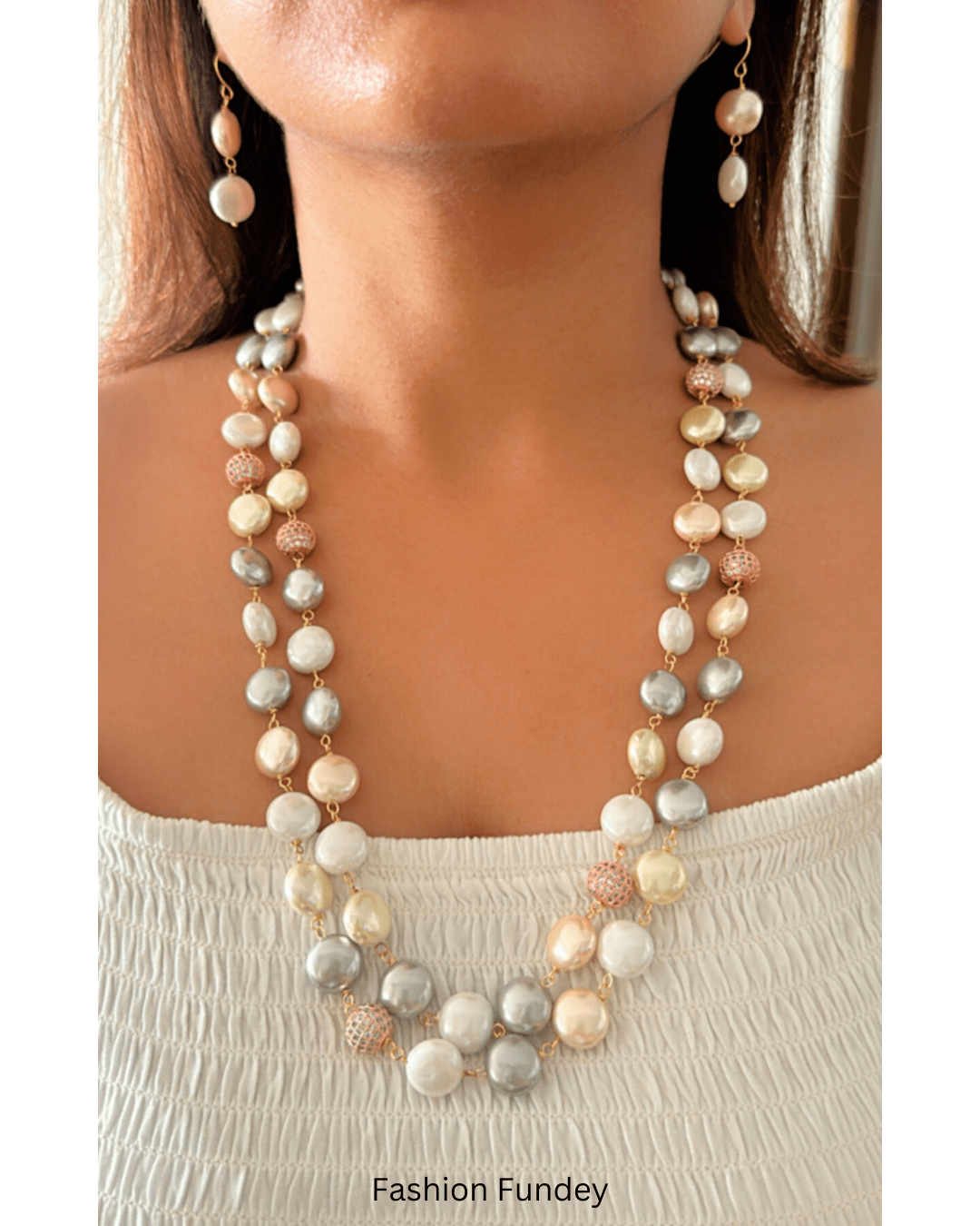 Light Multi Vienna Layered Pearl Mala