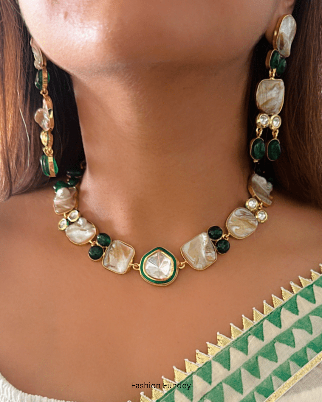 Green Zelzah Pearl Choker