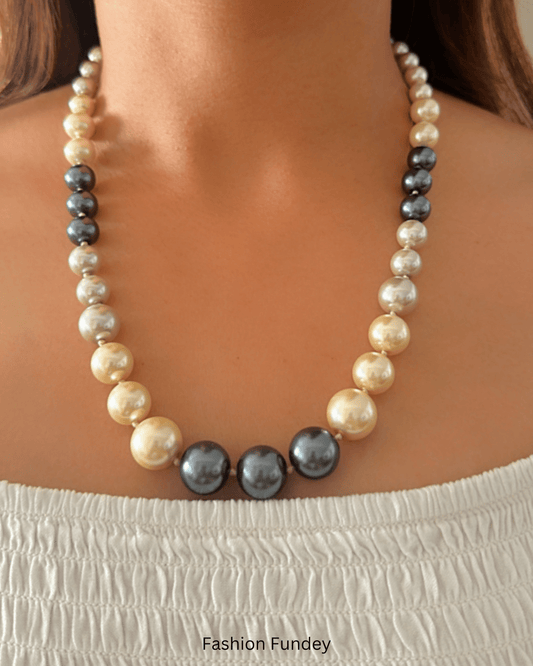 Cream-Grey Kerry Pearl Mala