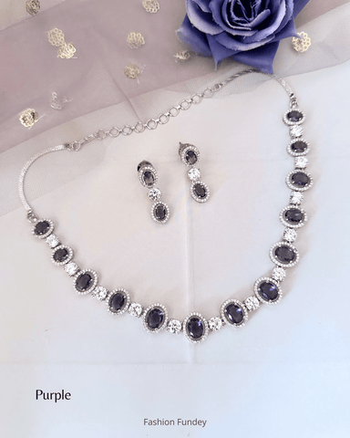 Purple Alia Zirconia Choker