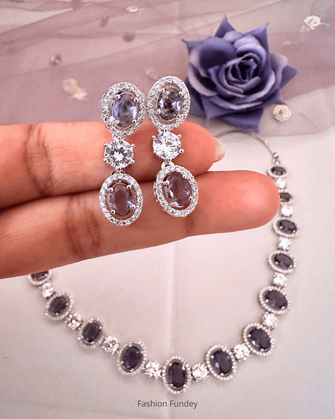 Purple Alia Zirconia Choker