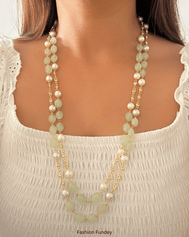 Mint Green Raven Layered Mala