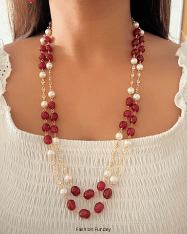 Red Raven Layered Mala