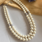 White Fiona Pearl Mala Necklace