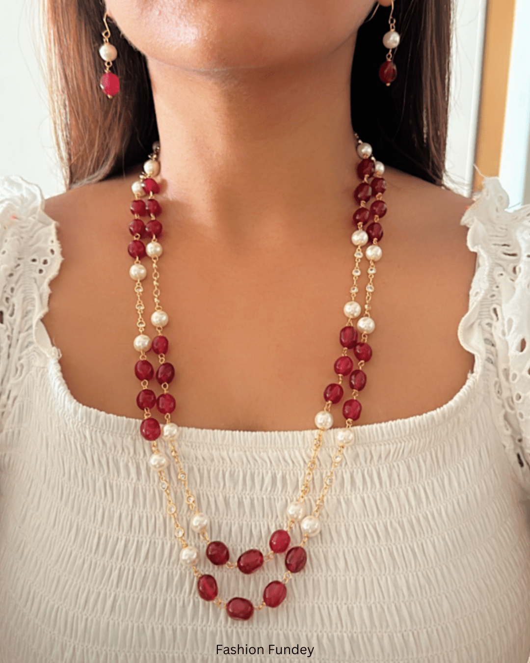 Red Raven Layered Mala