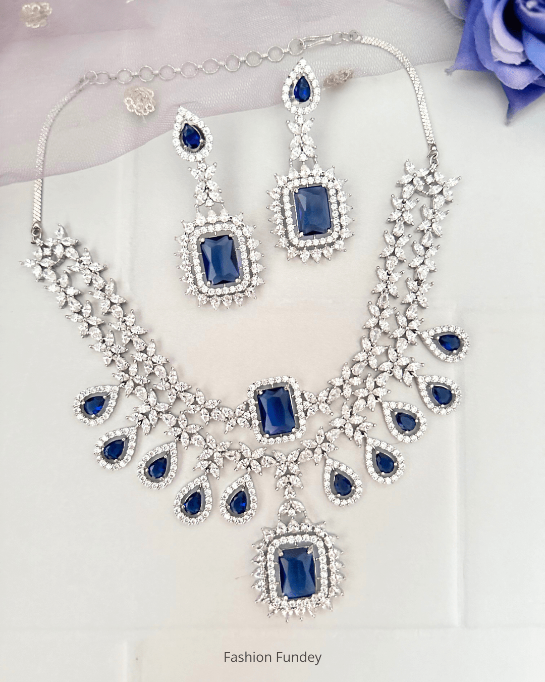 Blue Sofia Zirconia Necklace