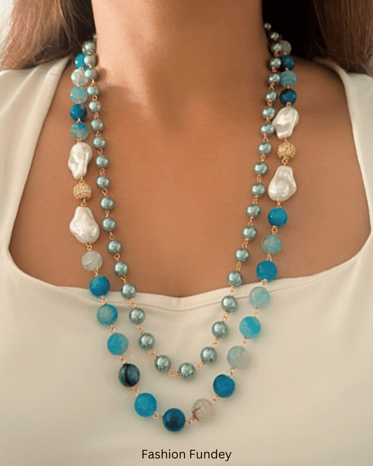 Blue Charvi Layered Mala