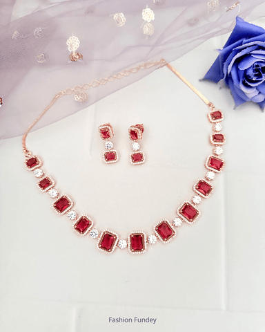 Red Bella Zirconia Choker