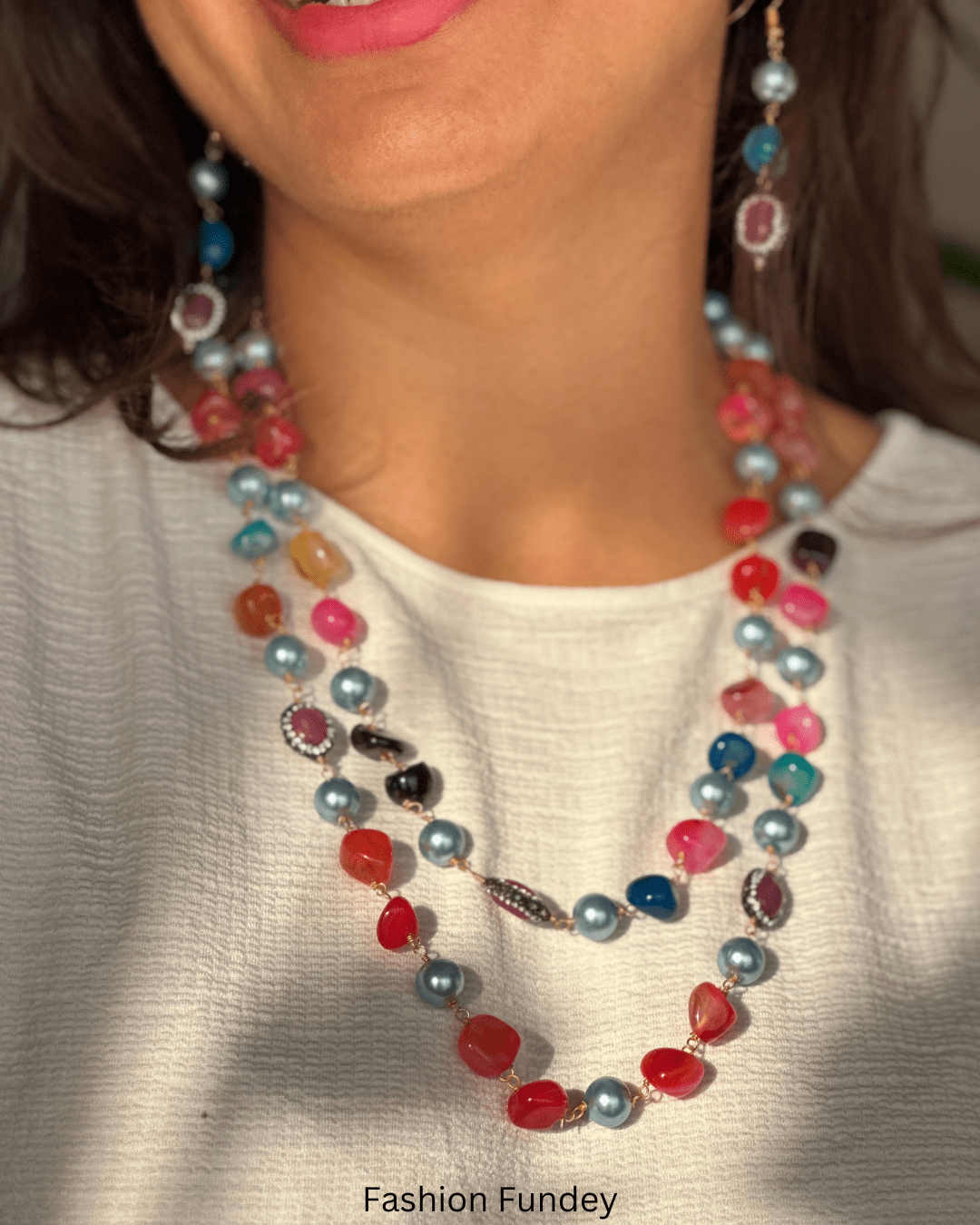 Multi Coloured Pakhi Layered Mala