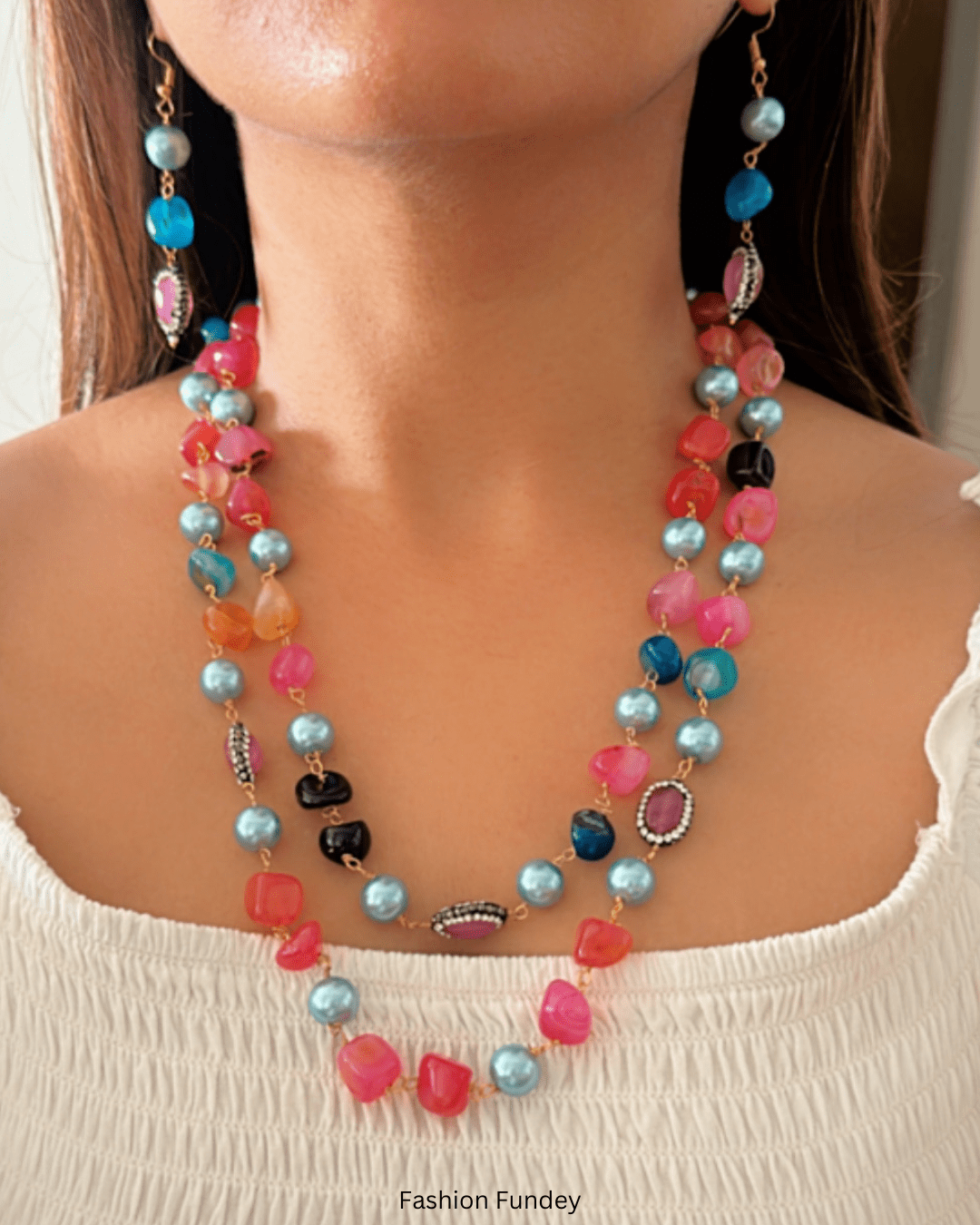 Multi Coloured Pakhi Layered Mala