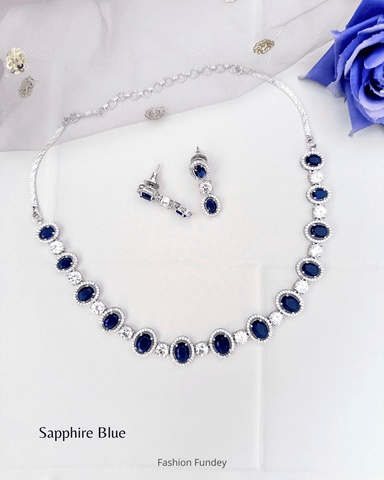 Blue Alia Zirconia Choker