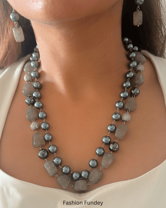 Grey Arshi Layered Mala