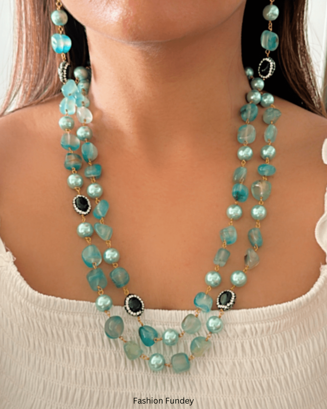 Light Blue Pakhi Layered Mala