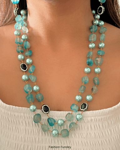 Light Blue Pakhi Layered Mala