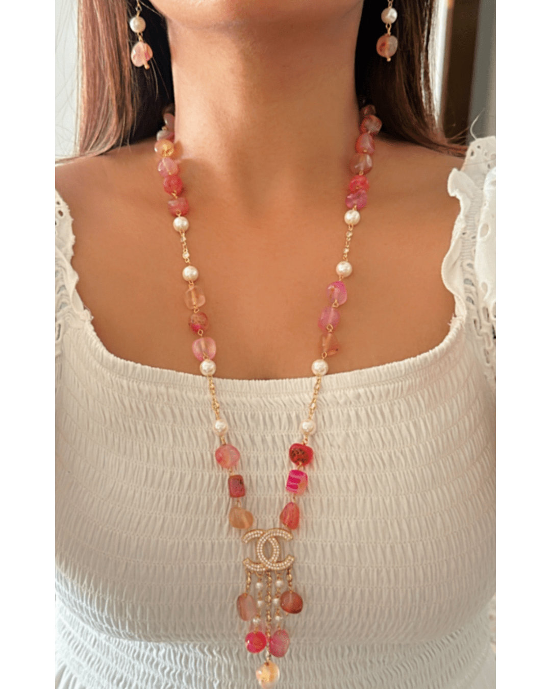 Pink-Orange Pihu Chanel Mala