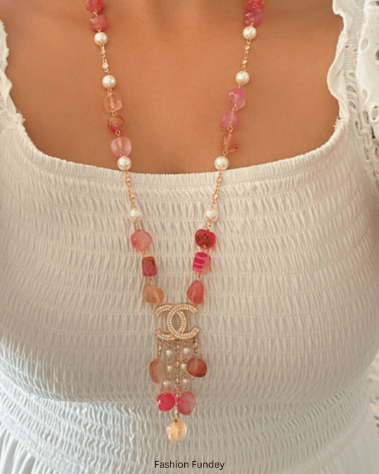 Pink-Orange Pihu Chanel Mala