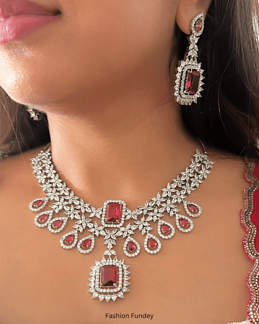 Red Sofia Zirconia Necklace