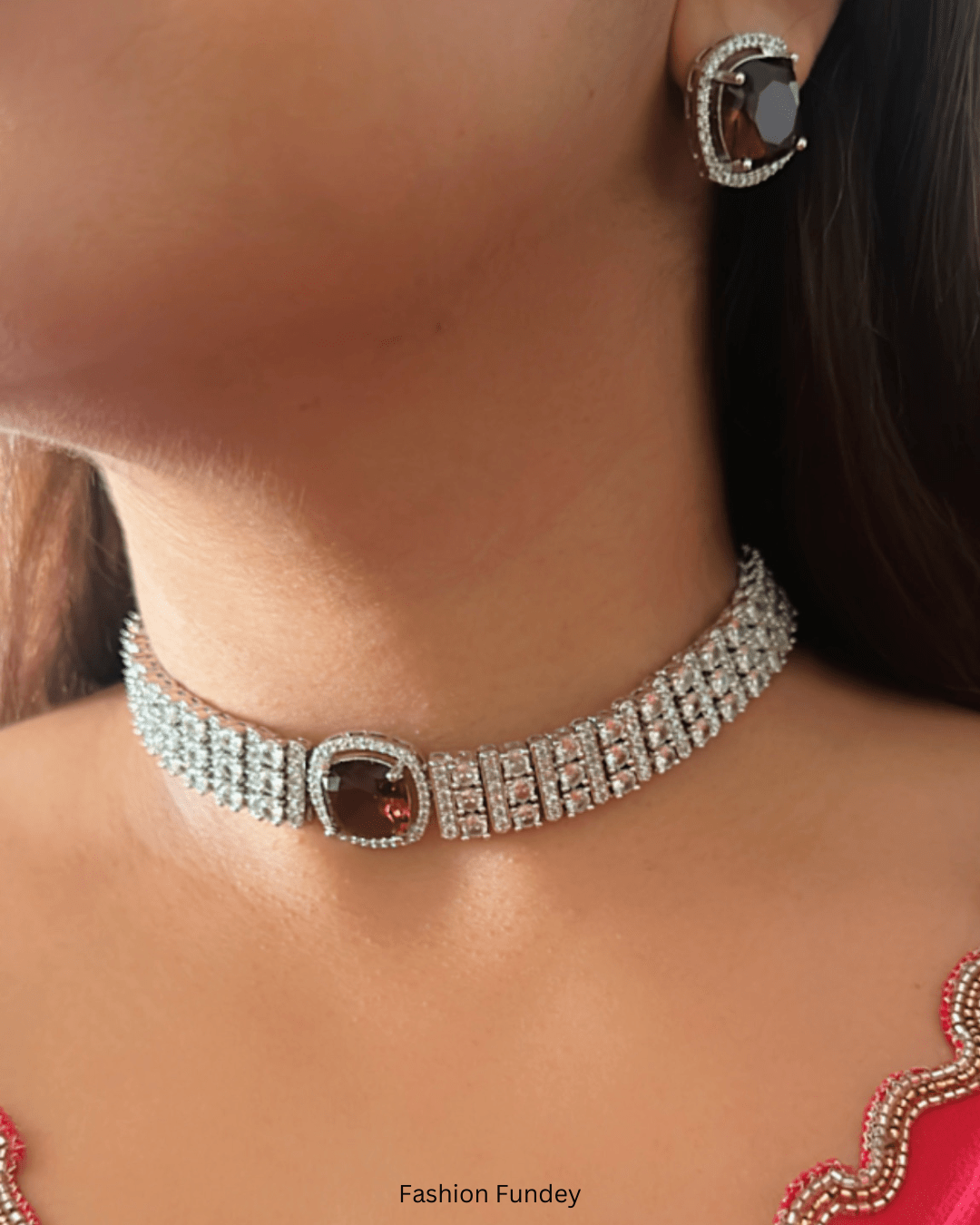 Light Brown Savi Zirconia Choker