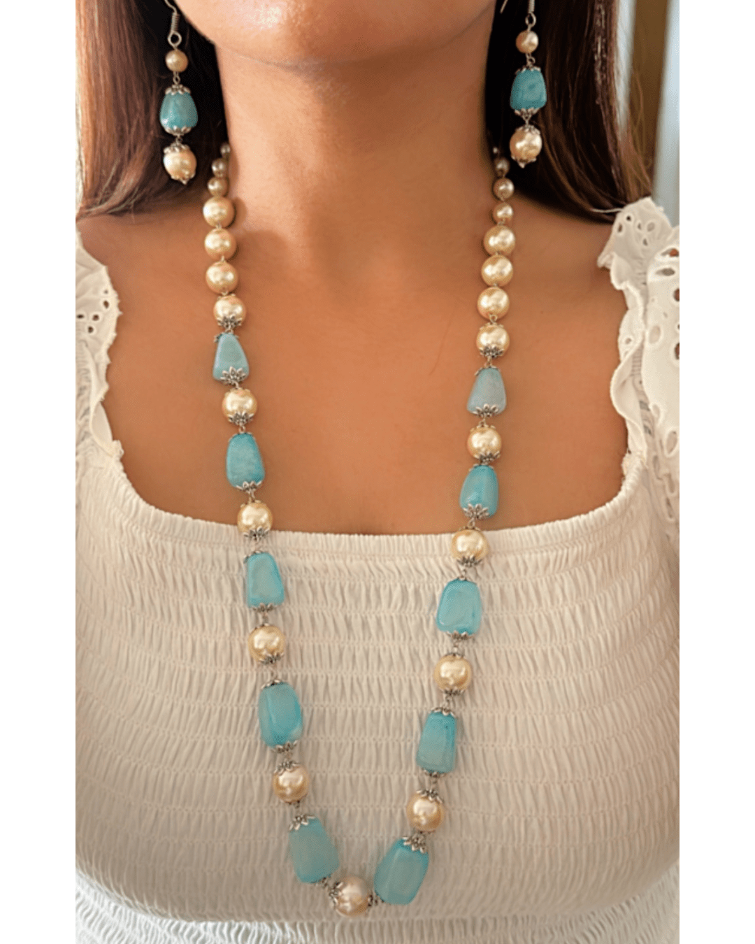 Blue Reha Pearl Mala