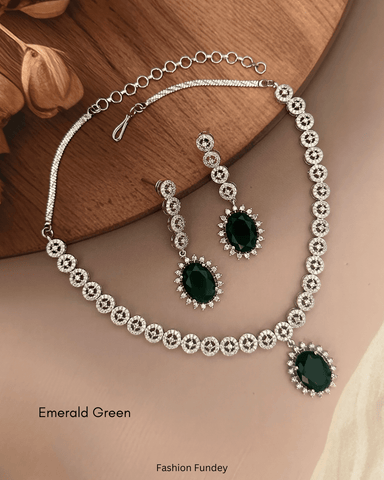 Emerald Green Abby Zirconia Necklace