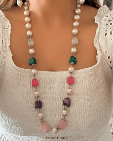 Multi-Coloured Reha Pearl Mala