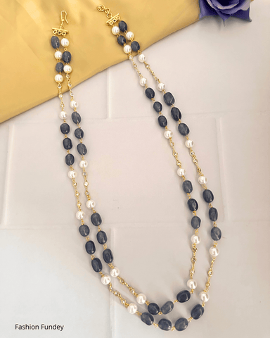 Grey Raven Layered Mala