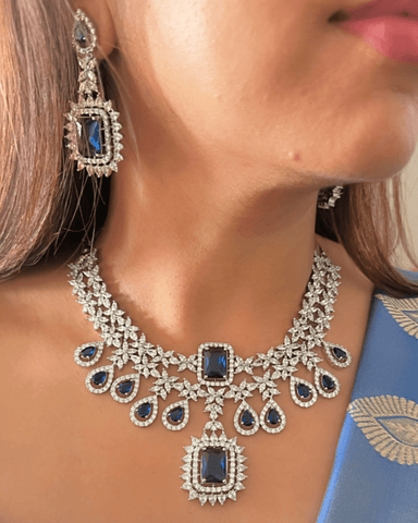 Blue Sofia Zirconia Necklace