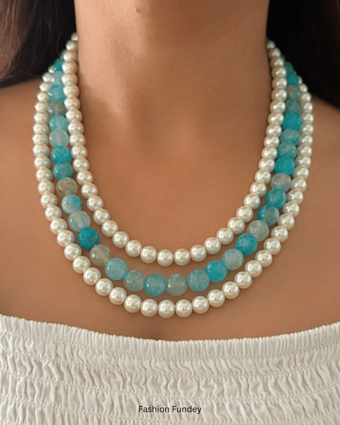 Blue Lila Layered Mala