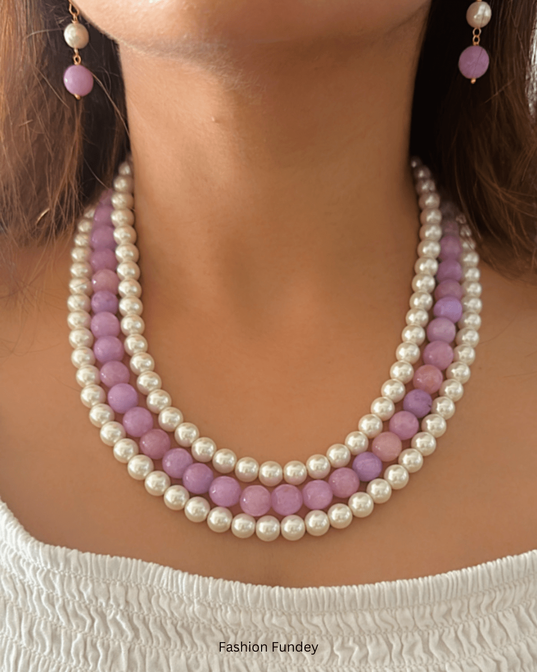 Purple Lila Layered Mala