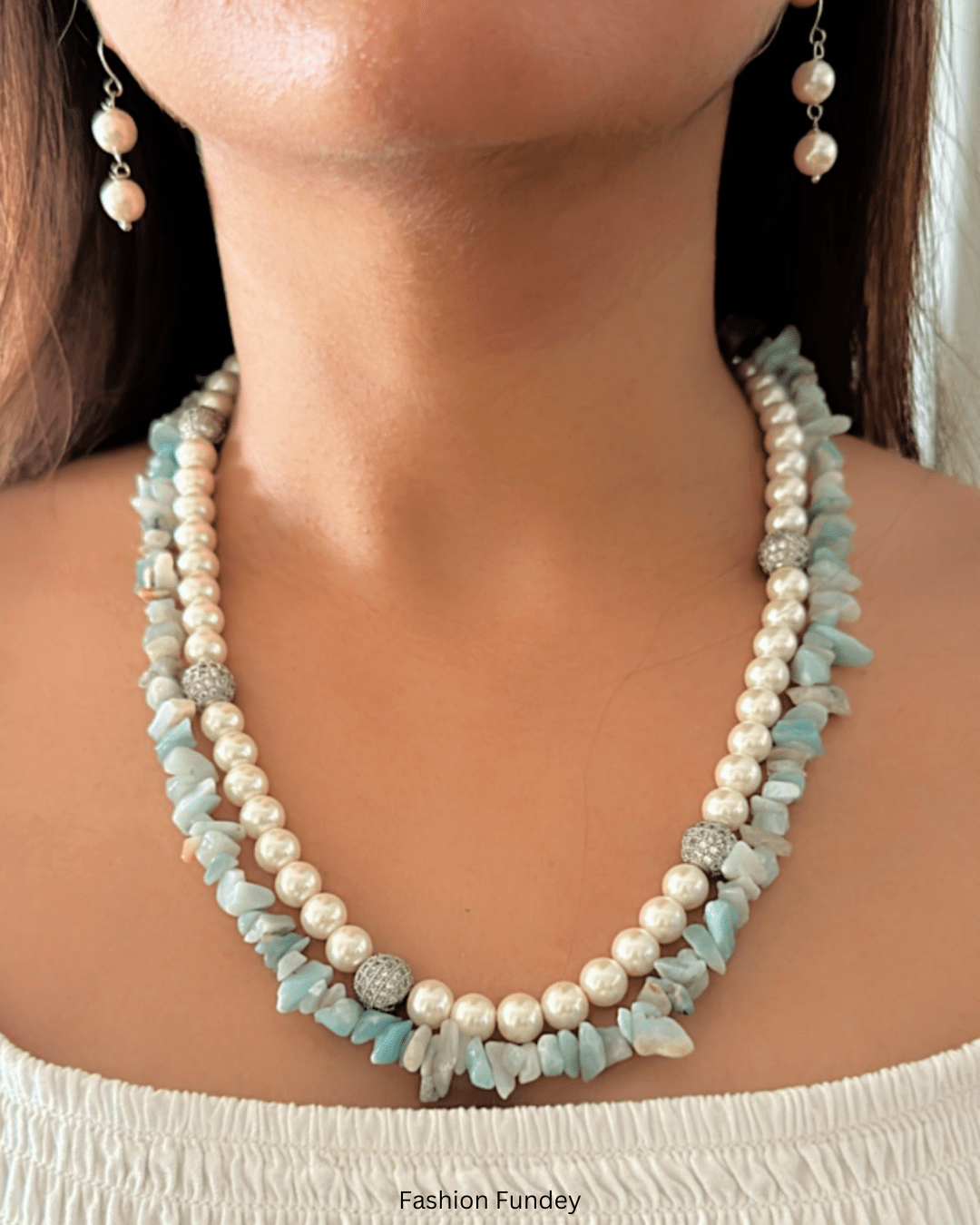 Light Blue Rida Layered Mala