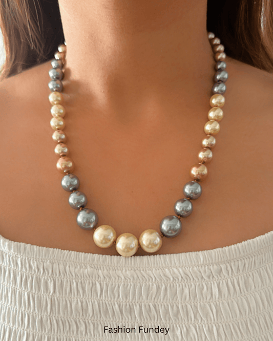 Cream-Gold-Grey Kerry Pearl Mala