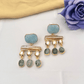 Light Blue Azzah Dangler Earrings