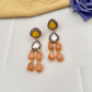 Peach Hiya Dangler Earrings