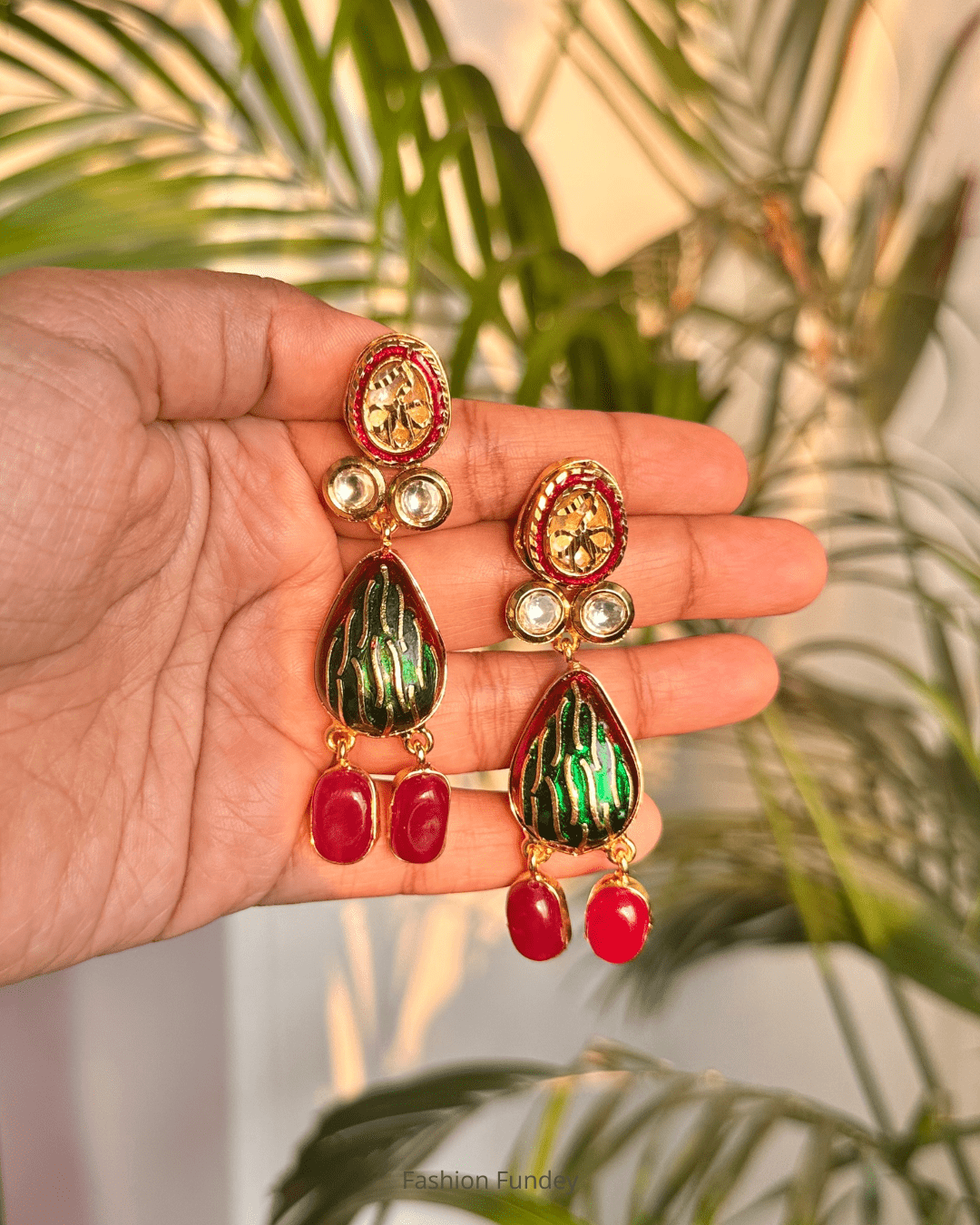 Red Green Vera Earrings
