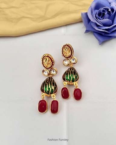 Red Green Vera Earrings