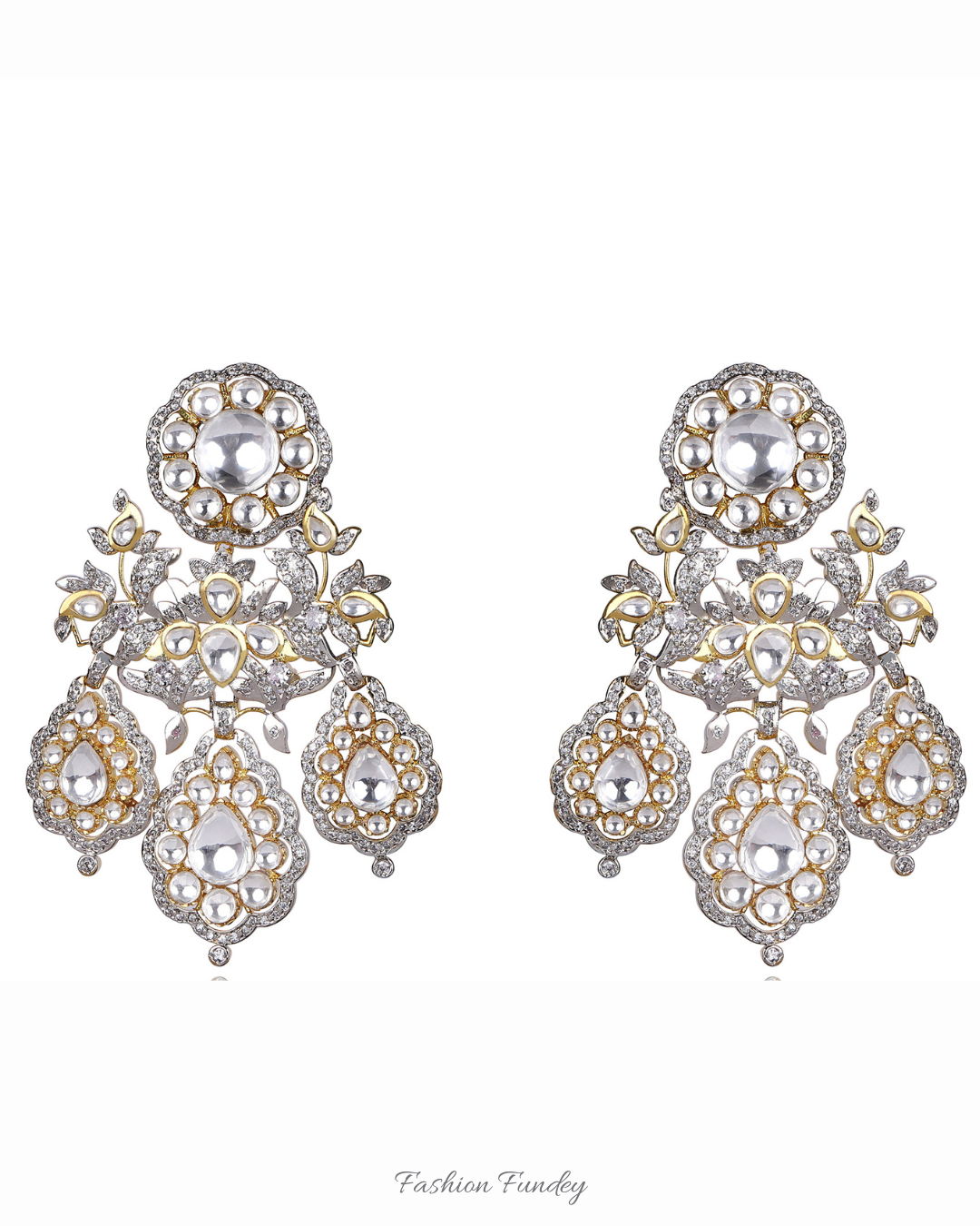 Golden Silver Devanshi Earrings