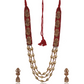 Red Lakshmi Temple Necklace
