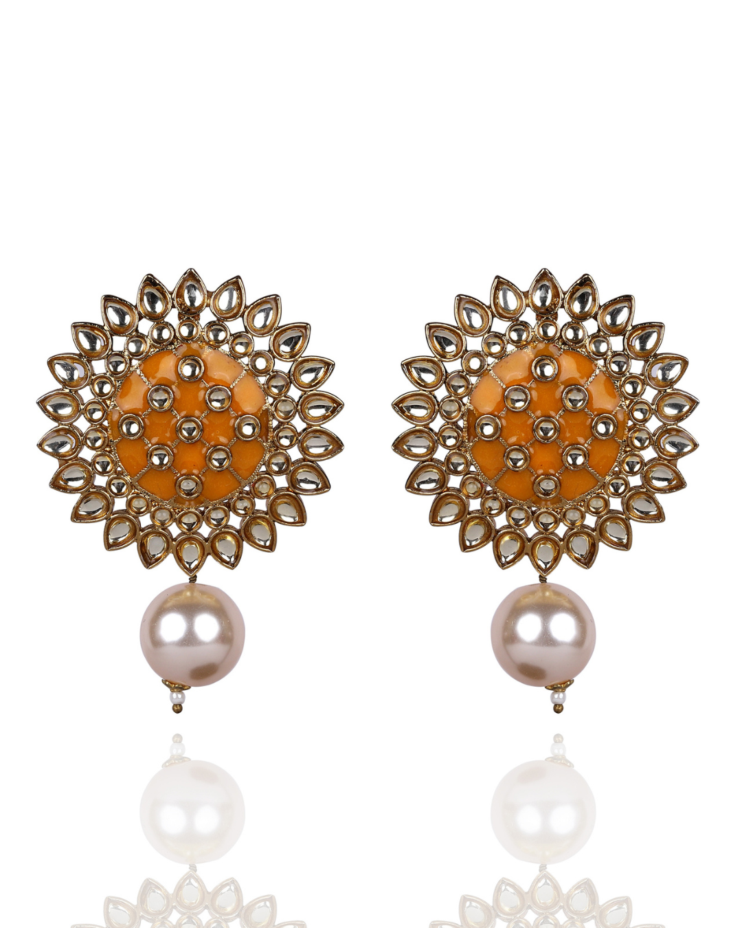 Yellow Sarika Studs