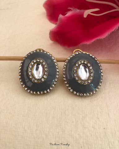 Grey Moha Studs