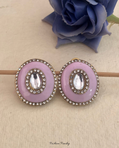 Pink Moha Studs