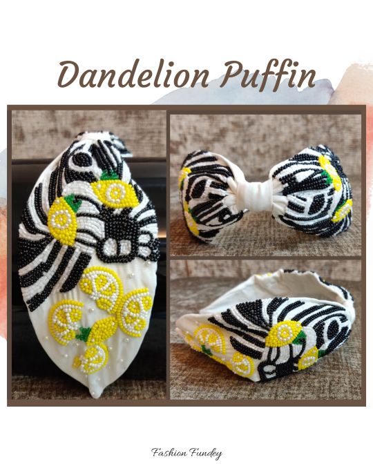 White Puffin Dandelion Headband