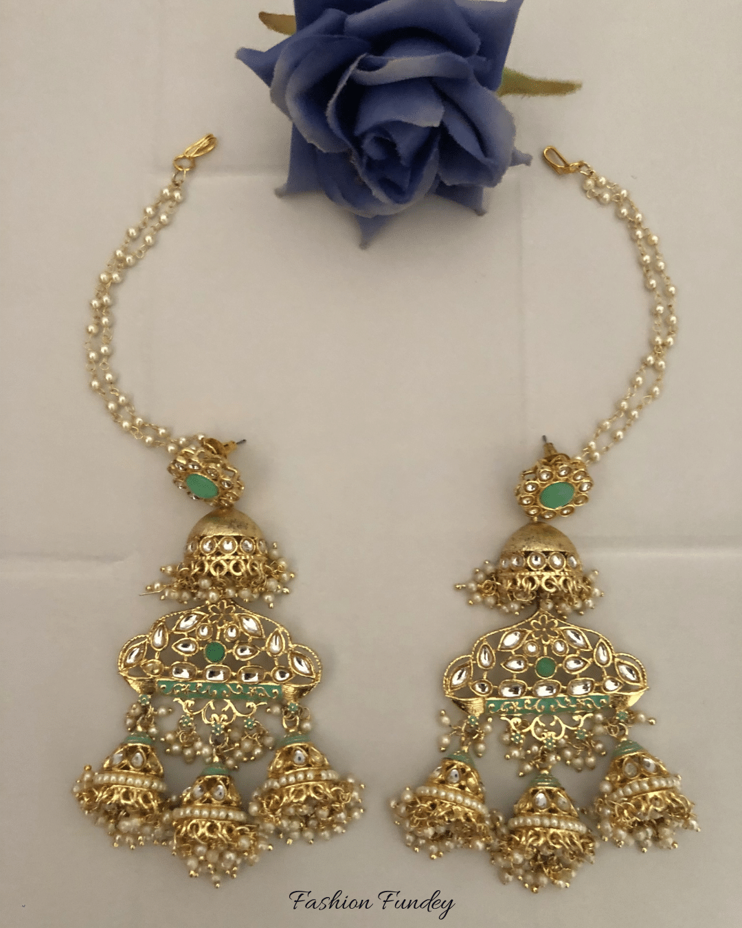 Mint Green Gauri Jhumkis