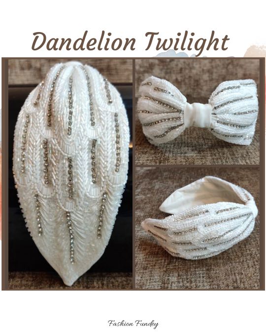 White Twilight Dandelion Headband