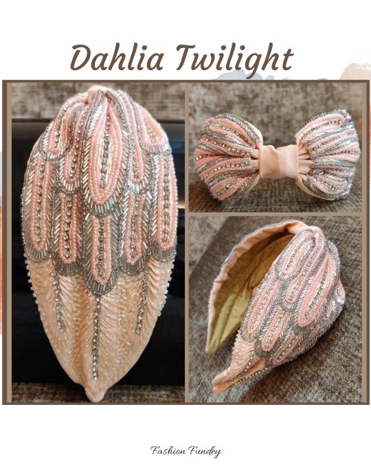 Peach Twilight Dahlia Headband