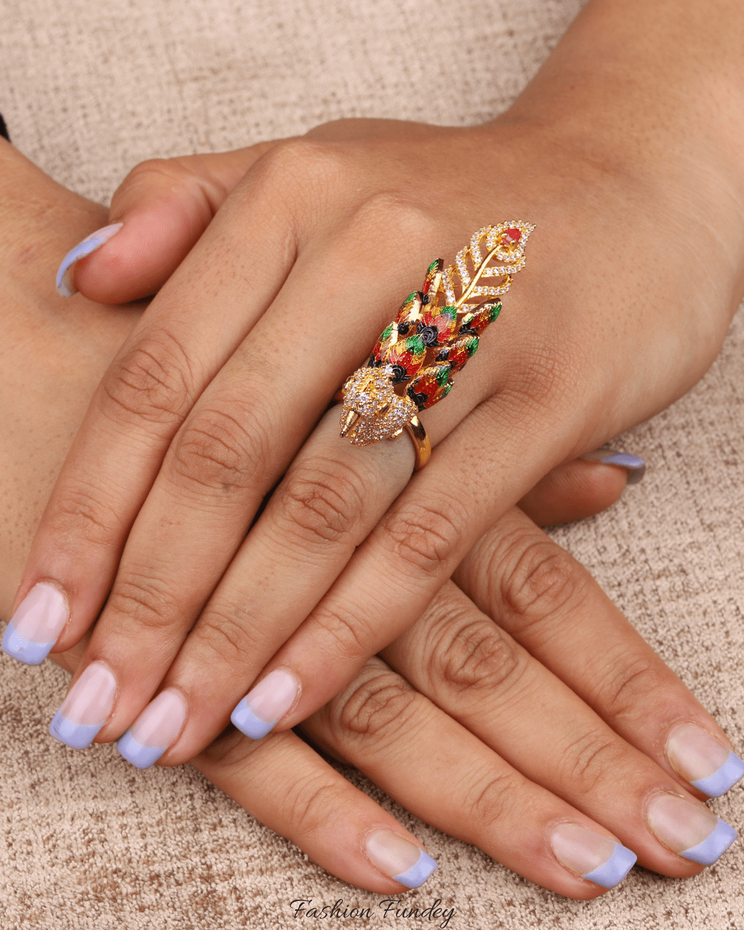Multi-Coloured Mayur Ring