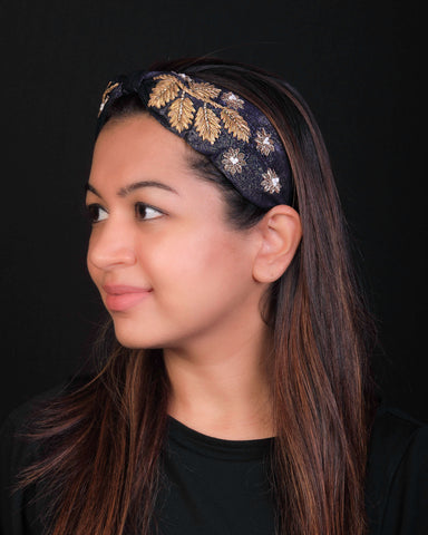 Denium Blue Autumn Headband