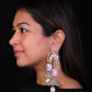 Pink Riddhi Long Earrings