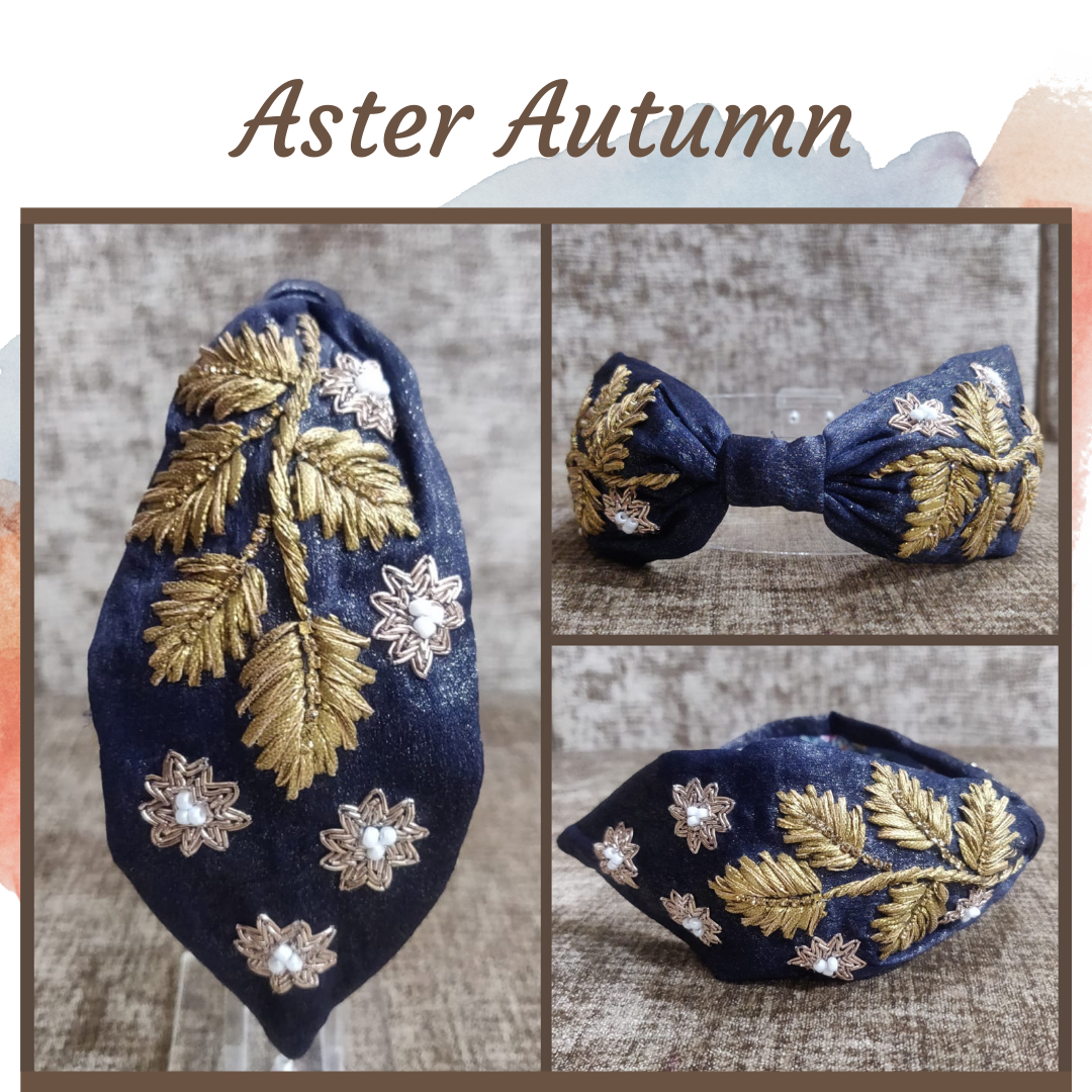 Denium Blue Autumn Aster Headband