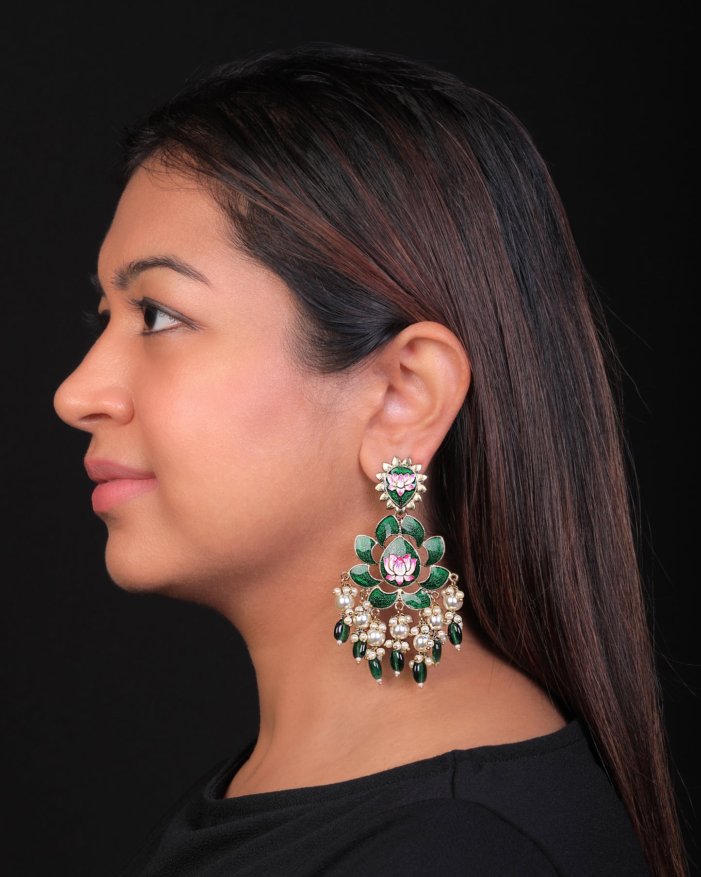 Green Myrah Earrings